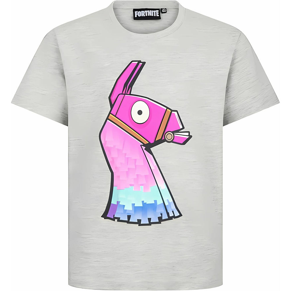 Fortnite Llama Gaming T-Shirt Grey