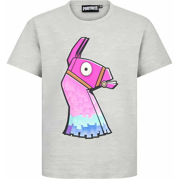 Fortnite Llama Gaming T-Shirt Grey