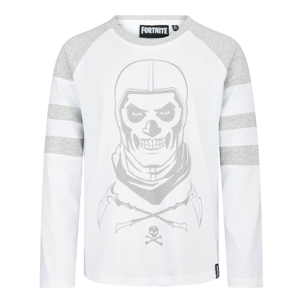 Fortnite Long Sleeve T-Shirt - - Medium White/Grey