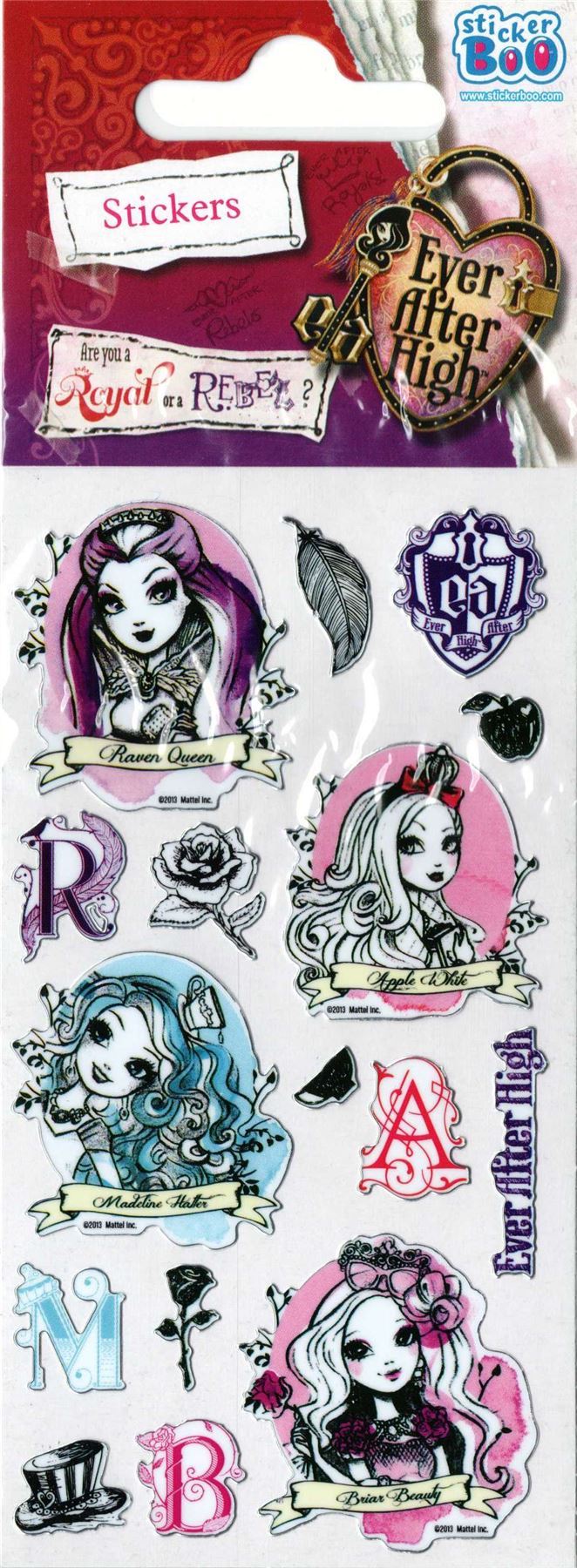5 x EVER AFTER HIGH Sticker Sheets