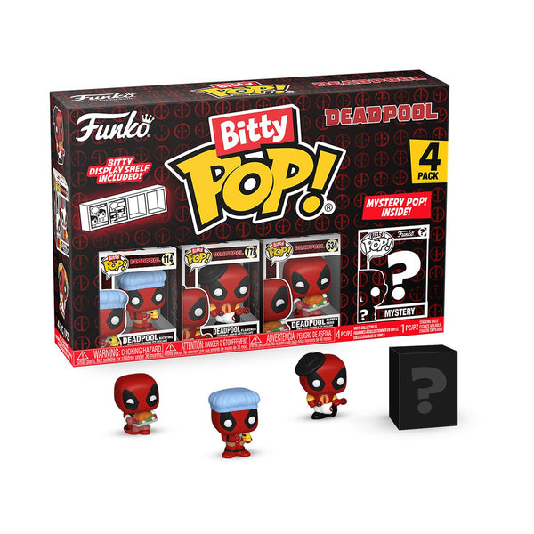 Funko POP! Bitty 4 pack Deadpool - Bathtime & Mystery Mini Figure - Multicoloured