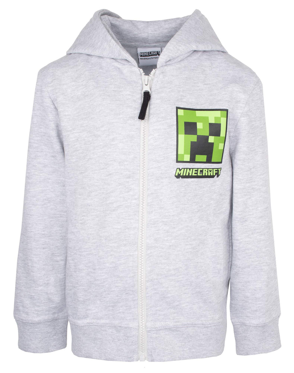 Minecraft Creeper Hoodie Kids Grey chiné Grey Chiné 140