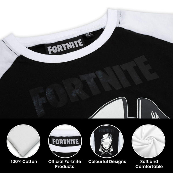 Fortnite Captain Fishsticks Black Long Sleeved Unisex Kids Crew Neck Gaming