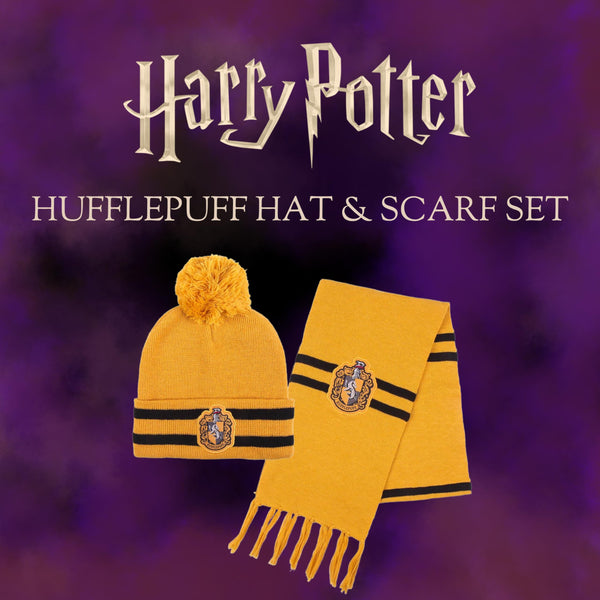 Harry Potter Official Hufflepuff House One Size Yellow Unisex Knitted Winter Hat