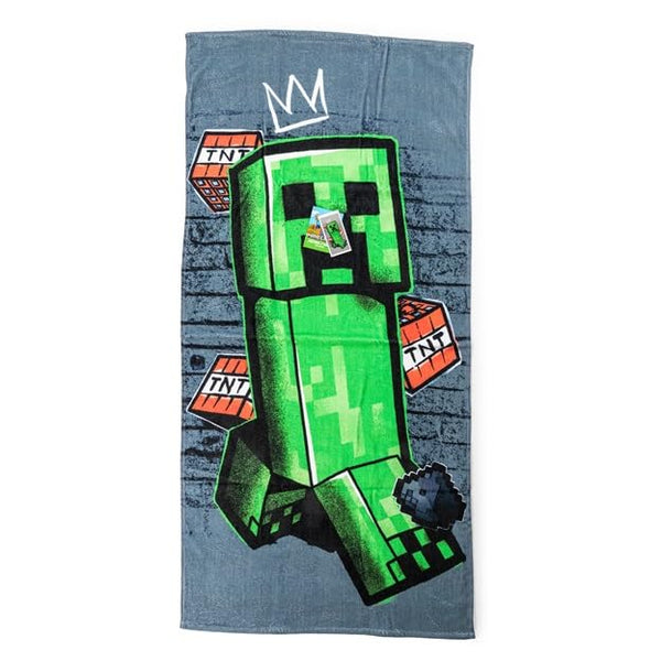 Carbotex Minecraft Metro Art Creeper Towel 70 x 140cm