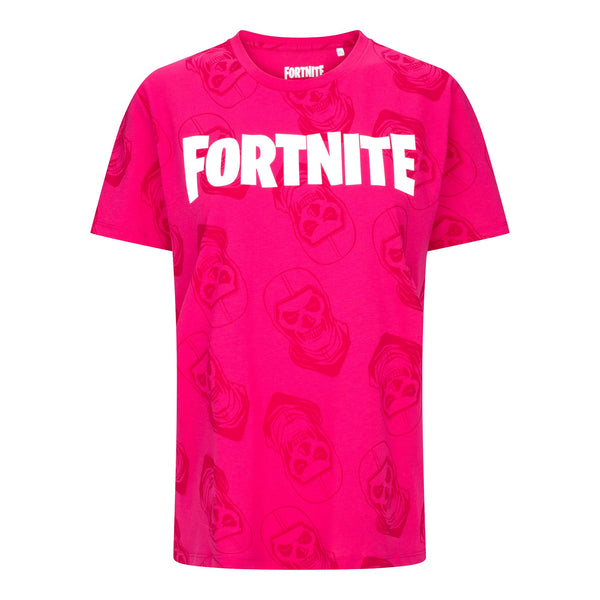 Epic Games Fortnite T-Shirt Short Sleeve for Teens Fuchsia 13-14 Years