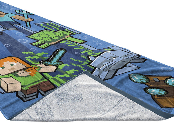 Minecraft Underwater Adventure Bath/Pool/Beach Towel - Super Soft & Absorbent
