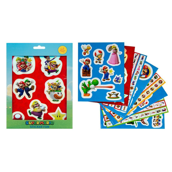 Super Mario Stickers Sticker Fun 8pcs Sheets