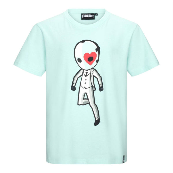 Fortnite Skull Trooper Blue Short Sleeved Unisex Kids Crew Gaming Cotton T-Shirt