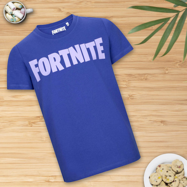 Fortnite Logo Cotton Short Sleeved Unisex Gaming Logo T-Shirt Sizes 10-16 Years