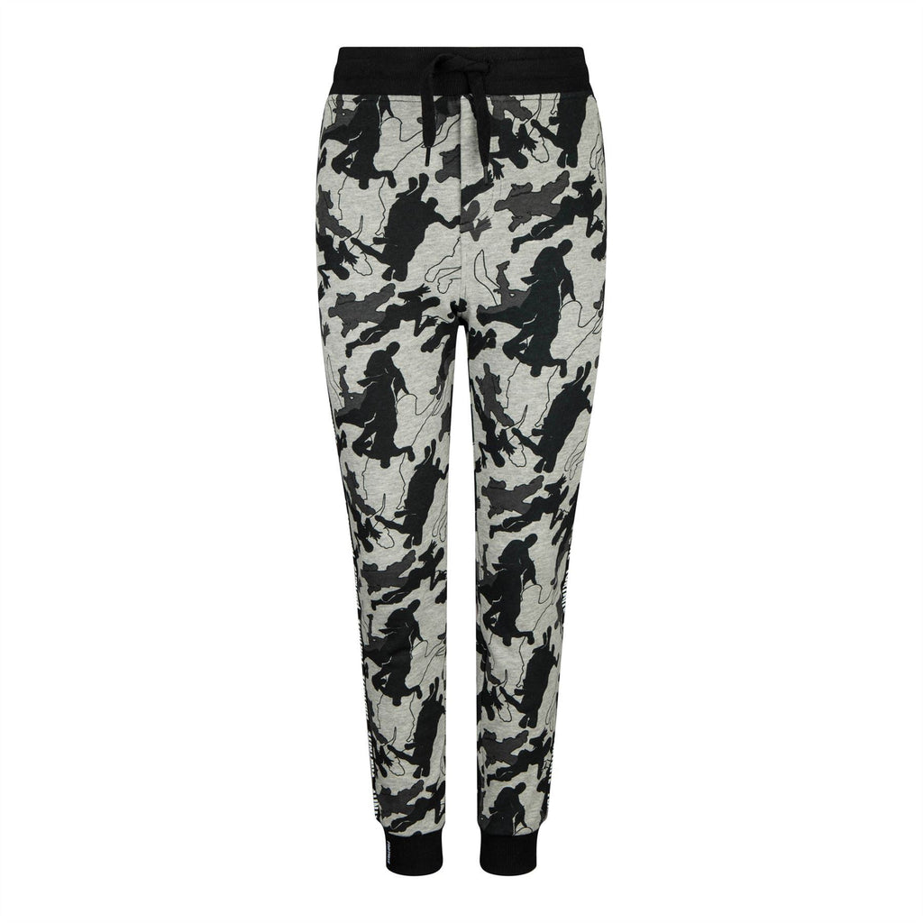FORTNITE | LOGO | Grey | Unisex Kids | Drawstring Joggers | Gaming Cotton Joggers Sizes 7-14 Years