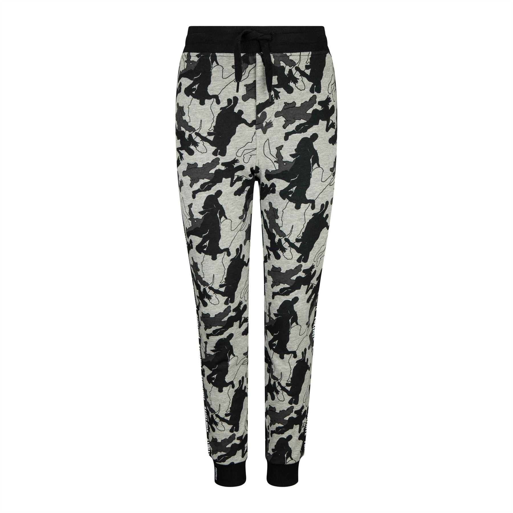 FORTNITE | LOGO | Grey | Unisex Kids | Drawstring Joggers | Gaming Cotton Joggers Sizes 7-14 Years