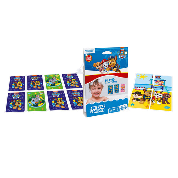Paw Patrol Waterproof Memory 2-in-1 Educational Puzzle Card Game - Play