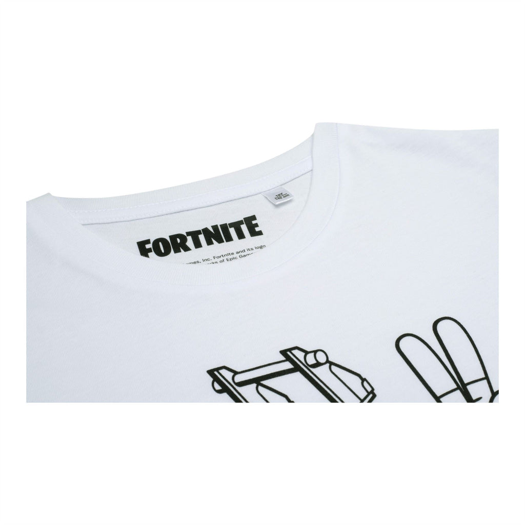 FORTNITE | DJ ALPACA | White | Short Sleeved | Unisex Kids | Crew | Gaming Cotton T-Shirt Sizes 10 - 16 Years