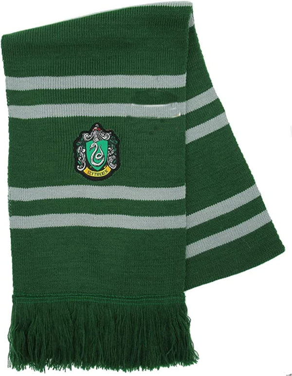 Harry Potter Official Slytherin House One Size Green Unisex Knitted Winter Scarf
