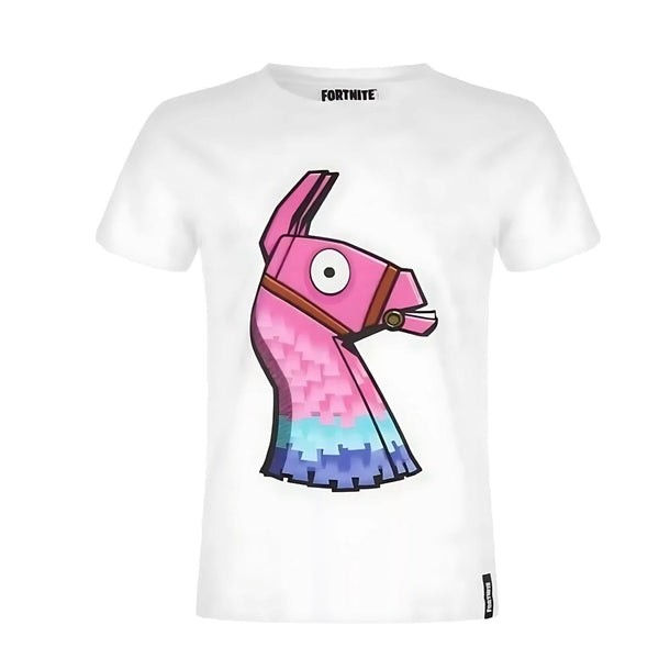 Fortnite - Pinata Llama - Gaming Design Youth T-Shirt - Short Sleeve Cotton Blue