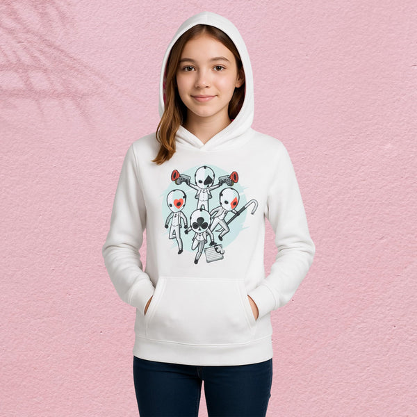 Fortnite Wild Card Cotton Unisex Gaming Hoodie White Ages 9-16 Years
