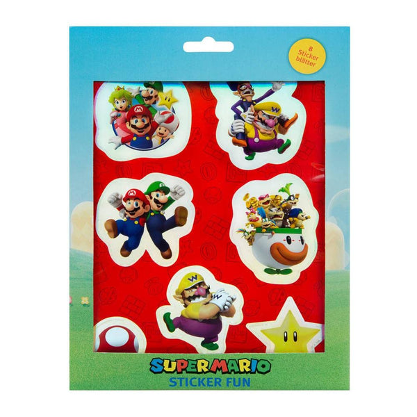 Super Mario Stickers Sticker Fun 8pcs Sheets