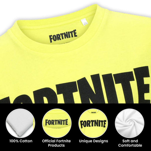 Fortnite T-Shirt Short Sleeve Cotton with logo Video Game Battle Royale