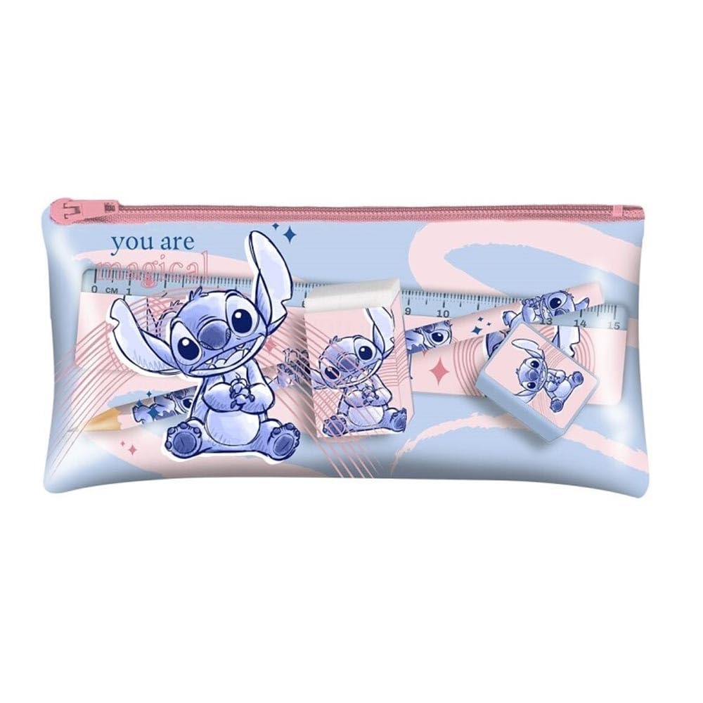 Disney Kids Licensing Stitch Kl87731 Coloured Pencil Case Coloured Modern