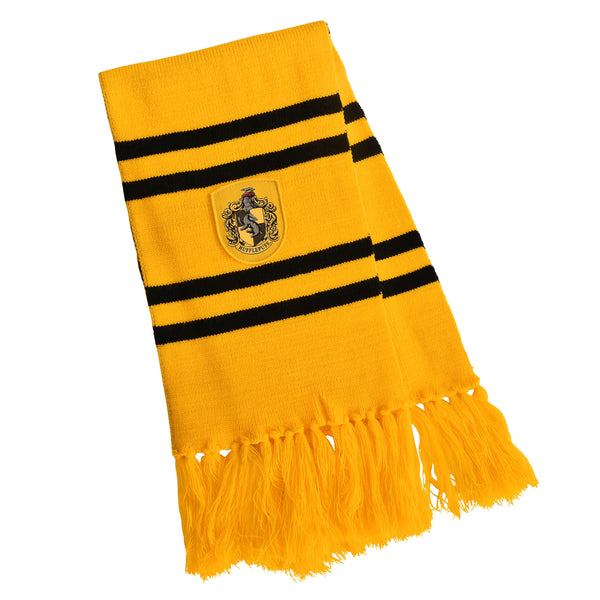 Elbenwald Harry Potter Hufflepuff Scarf House Colours with Crest Patch