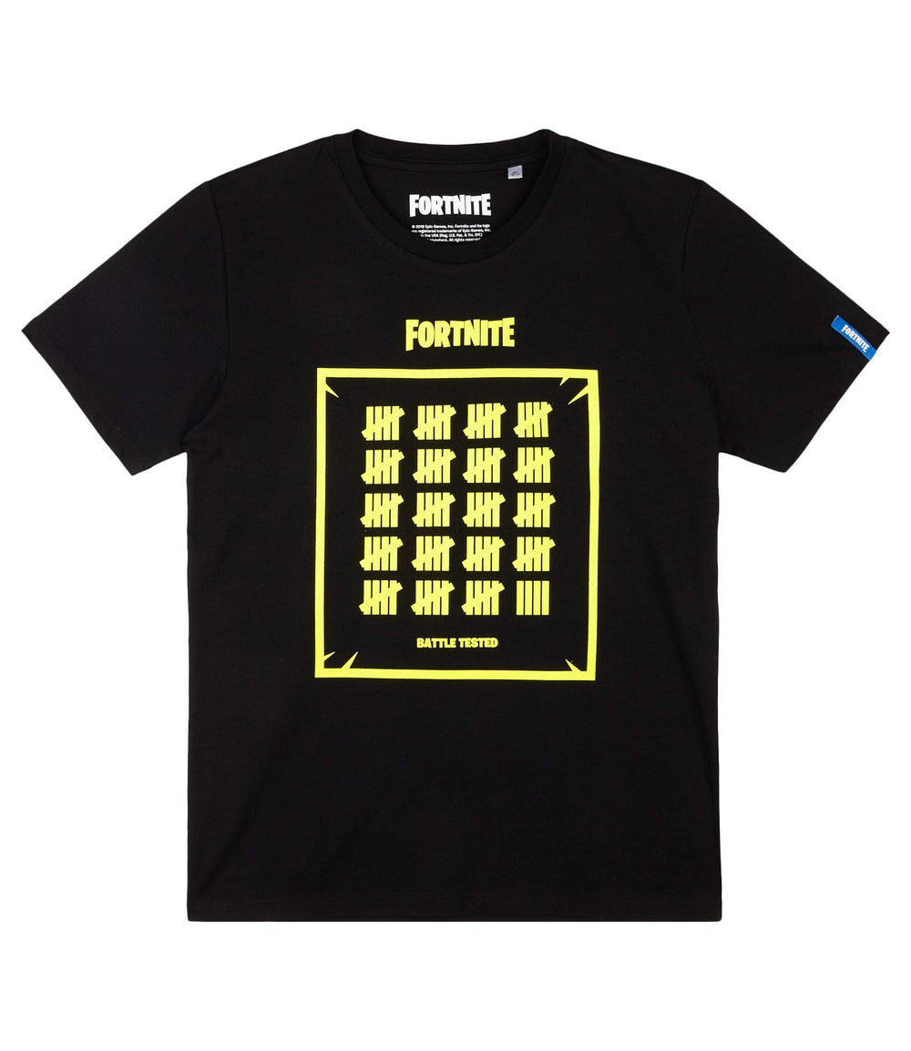 Fortnite Boys Teenagers Battle Tested Short Sleeve T Shirt Black 15-16 Years