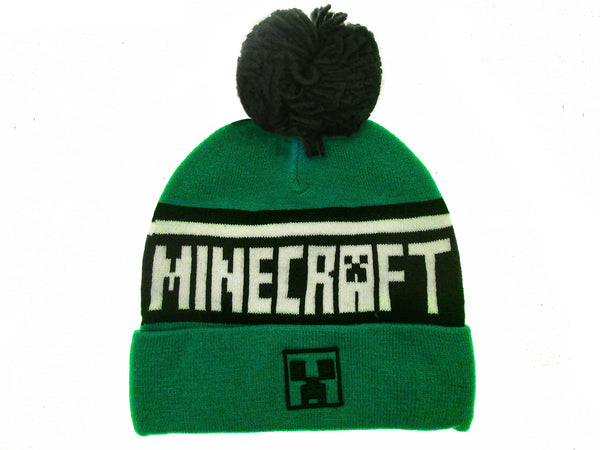 Fashion UK Official Minecraft Creeper Hat PON PON PON Hat. Green Black Model