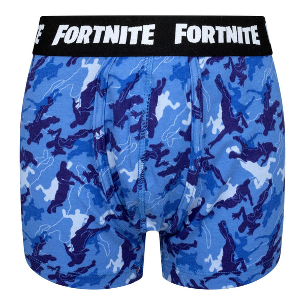 Fortnite Boxer Cotton for Mens Design camouflage Dance Emote Blue Tailles XS