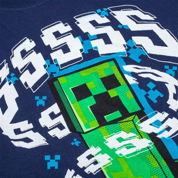 Minecraft Creeper Navy T-Shirt
