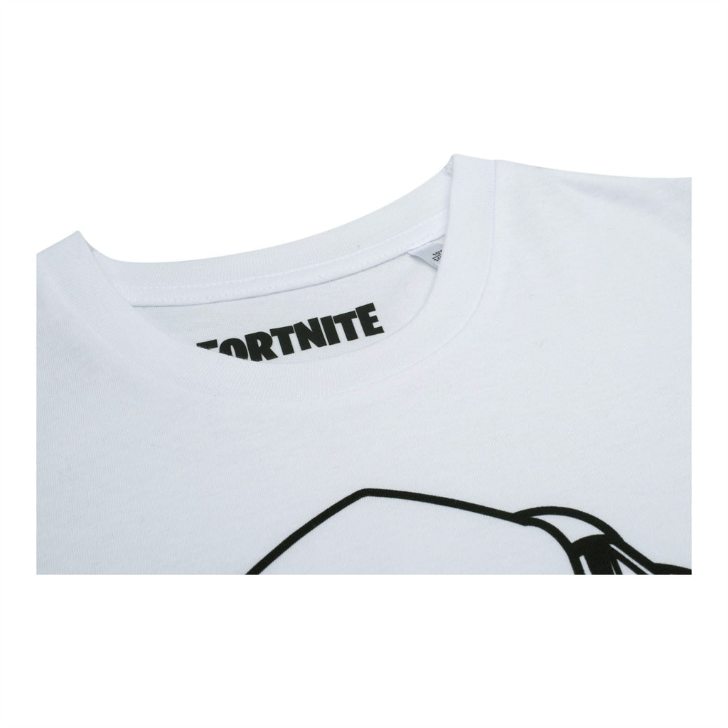 FORTNITE | SKY STALKER | White | Short Sleeved | Unisex Kids | Crew | Gaming Cotton T-Shirt Sizes 10 - 16 Years