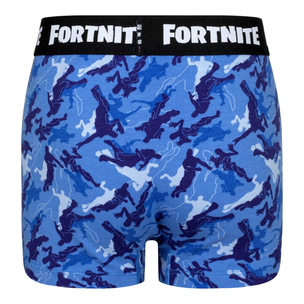 Fortnite Boxer Cotton for Mens Design camouflage Dance Emote Blue Tailles XS