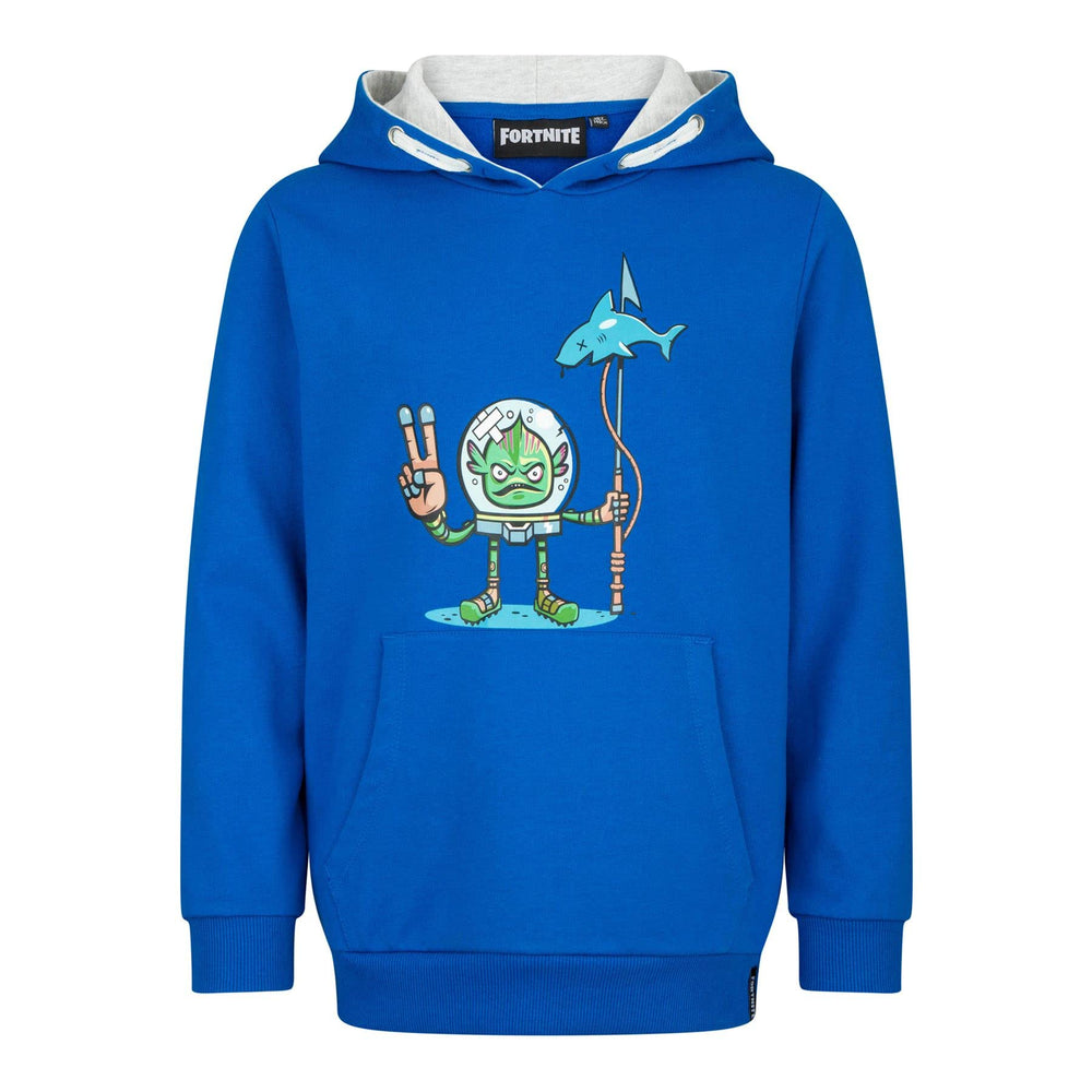 Fortnite Captain Fishsticks Blue Gaming Cotton Hoodie Sizes 10-16 Years (16 Years)