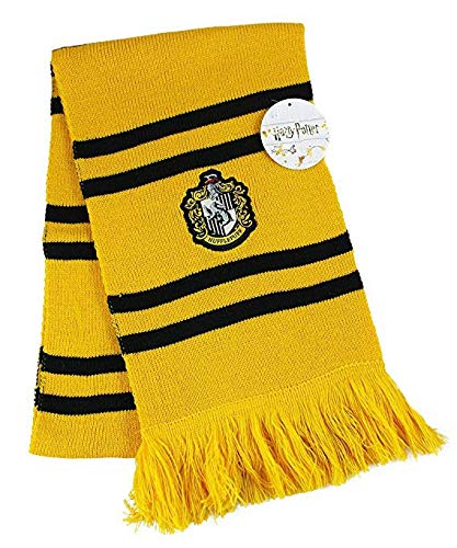 Harry Potter Official Hufflepuff House One Size Black & Yellow Unisex Knitted