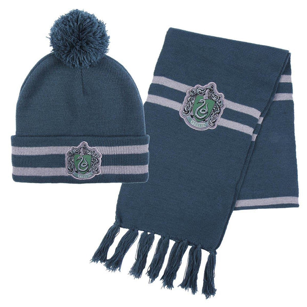 Harry Potter Official Slytherin House One Size Green Unisex Knitted Winter Hat &