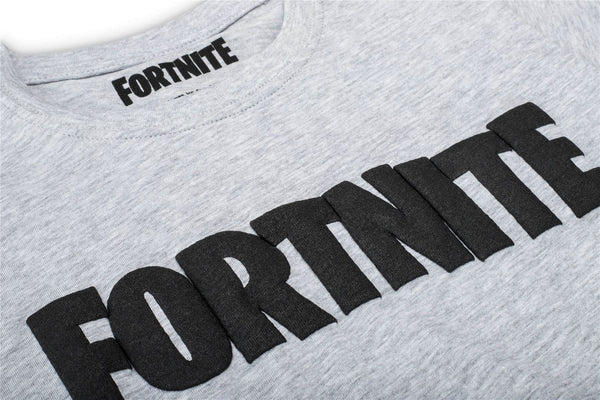 Fortnite Logo Grey Gaming Cotton T-Shirt Sizes 10-16 Years (14 Years)