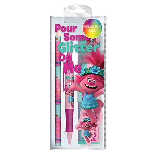 1art1 Trolls World Tour for Some Glitter Stationery Set 21x13cm