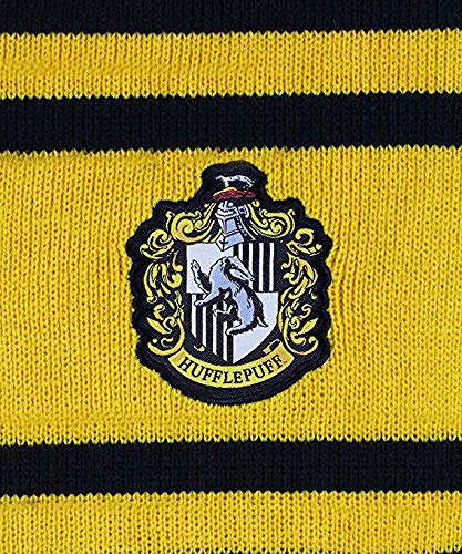 Harry Potter Official Hufflepuff House One Size Black & Yellow Unisex Knitted