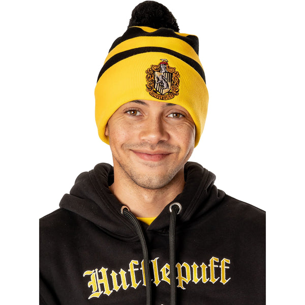 Harry Potter Beanie Hufflepuff House One Size Yellow Unisex Knitted Winter Hat