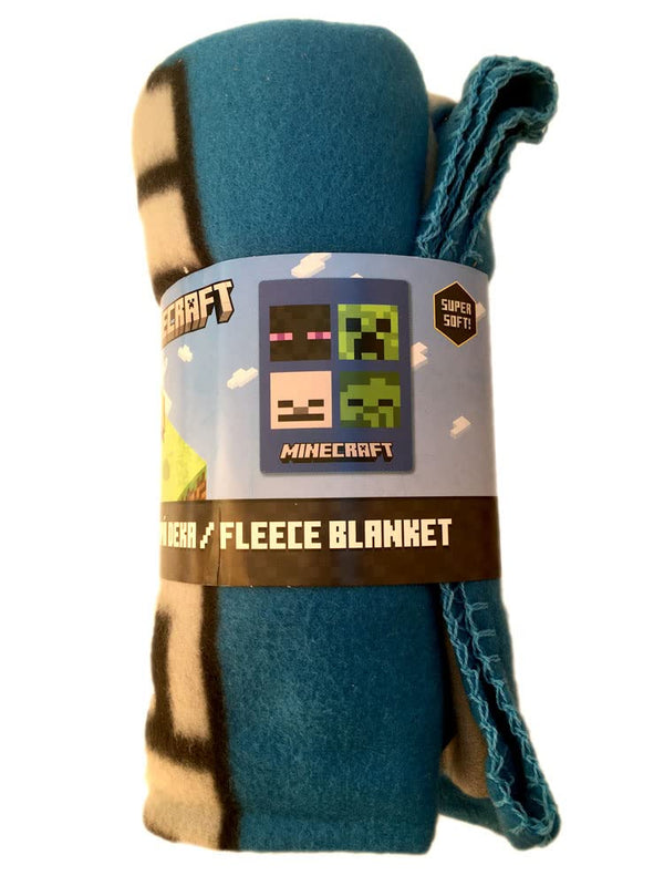 Minecraft Throw Blanket Soft Fleece Lightweight Mob Monsters Design
