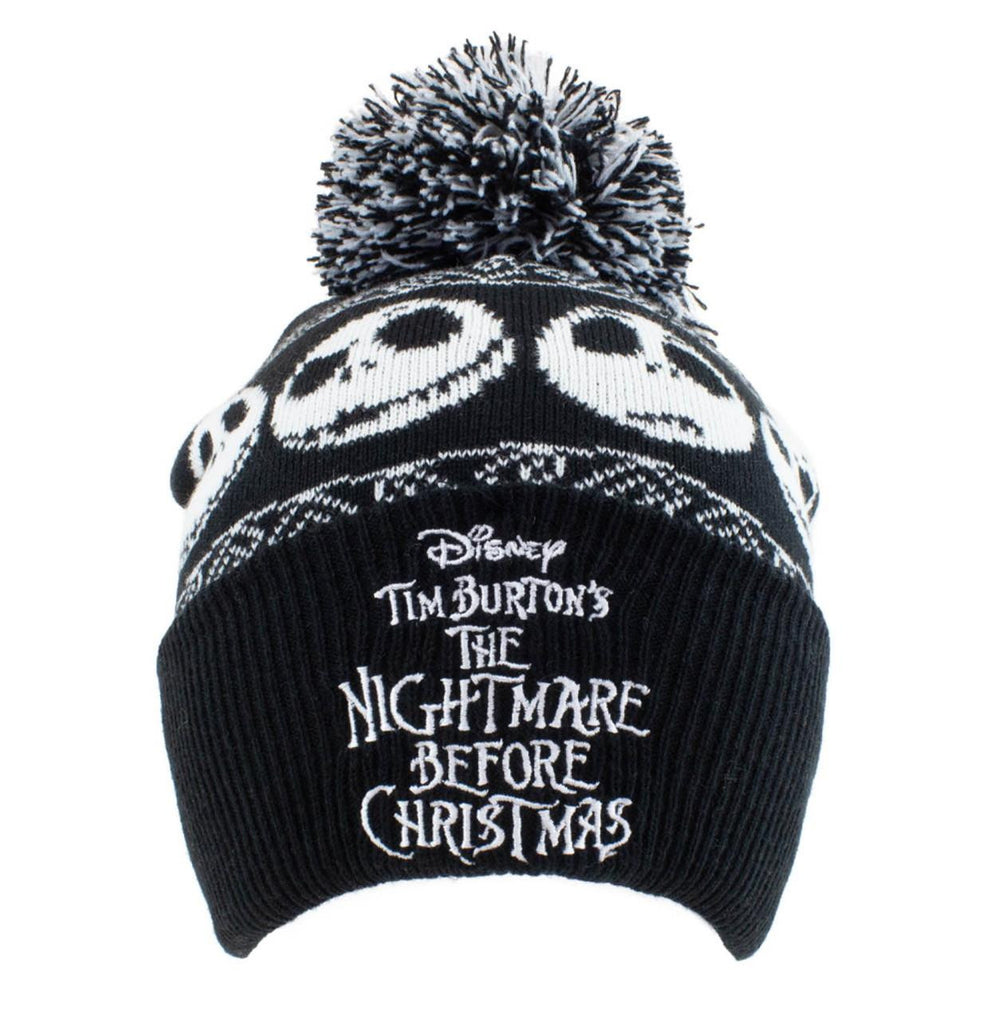 {"en":"NIGHTMARE Before Christmas Black Jack Skellington Pom Beanie Hat One Size"}