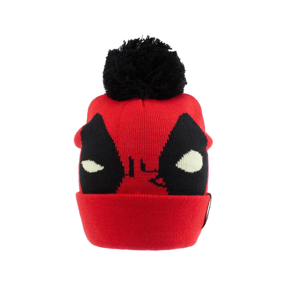 {"en":"DEADPOOL Red Knitted Face Marvel Comics Pom Top Beanie Unisex One Size"}
