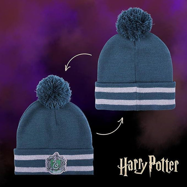 Harry Potter House Beanie Hat Slytherin Badge Unisex One Size