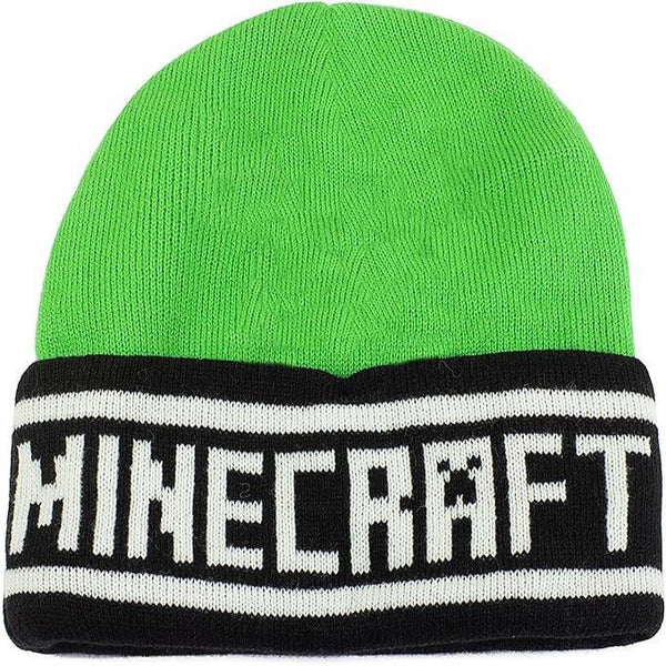 Minecraft Logo Green Creeper Face Beanie Hat One Size Stylish Winter Hat