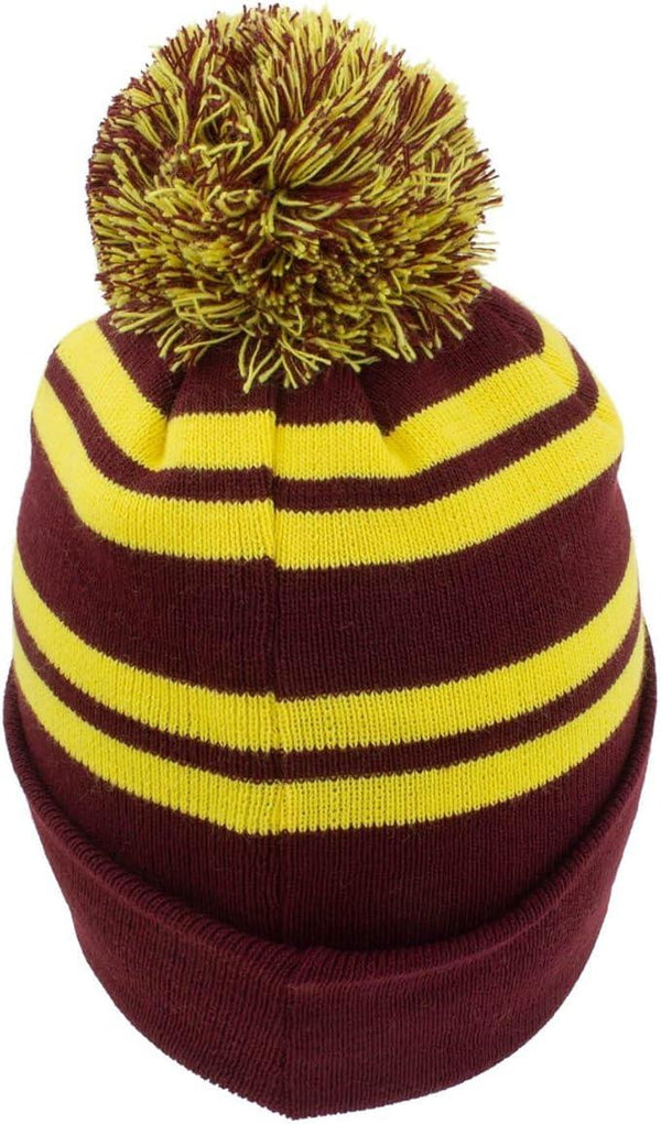 Harry Potter House Beanie Hat Gryffindor Badge Unisex One Size